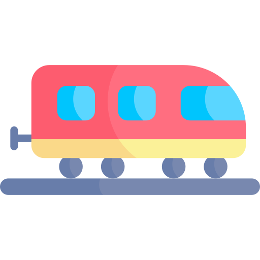 pociąg Kawaii Flat ikona