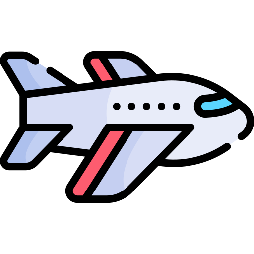 비행기 Kawaii Lineal color icon