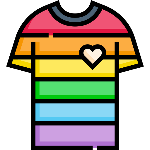 티셔츠 Detailed Straight Lineal color icon