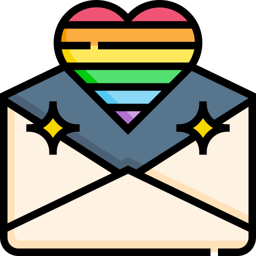 list miłosny Detailed Straight Lineal color ikona