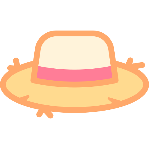 Straw hat Detailed color Lineal color icon