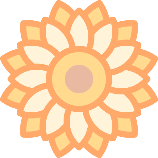 꽃 Detailed color Lineal color icon