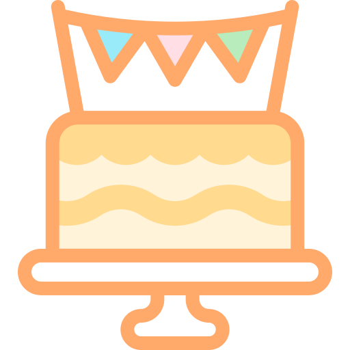 gâteau Detailed color Lineal color Icône