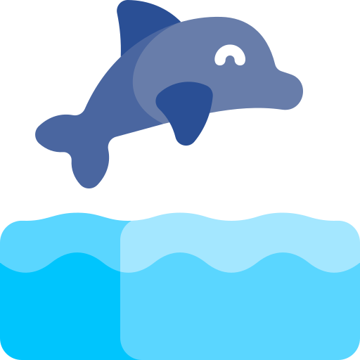 Dolphin Kawaii Flat icon