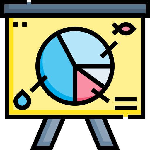 Statistic Detailed Straight Lineal color icon