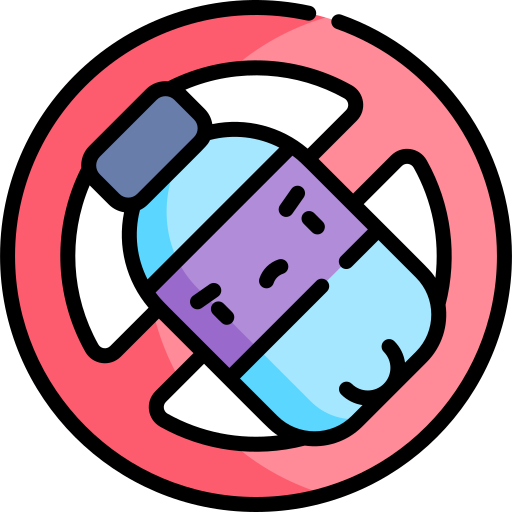 No bottle Kawaii Lineal color icon