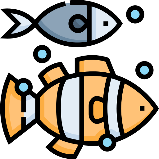 Fishes Detailed Straight Lineal color icon