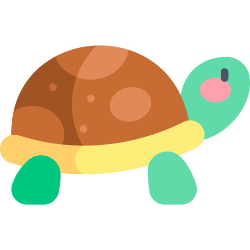 tortuga Kawaii Flat icono