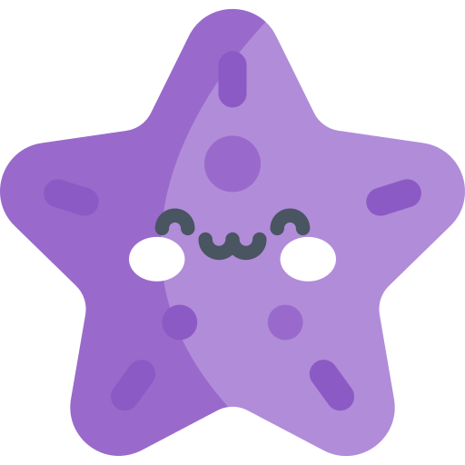 stella marina Kawaii Flat icona