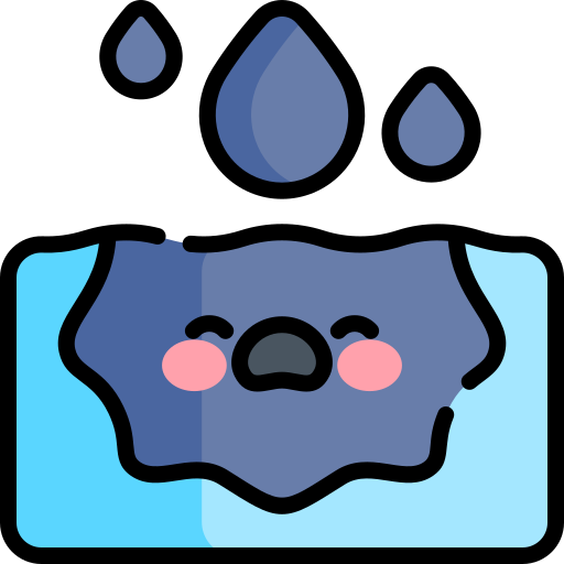 Oil spill Kawaii Lineal color icon