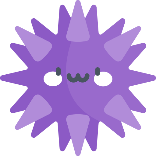 Sea urchin Kawaii Flat icon