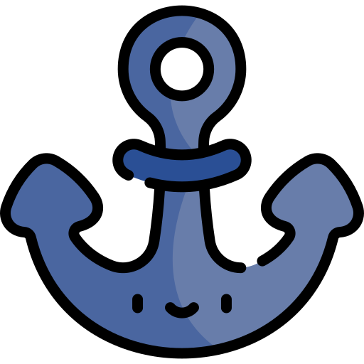 Anchor Kawaii Lineal color icon