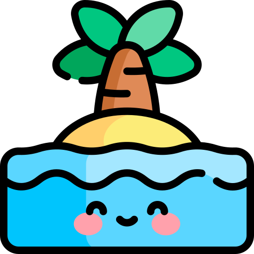 Island Kawaii Lineal color icon