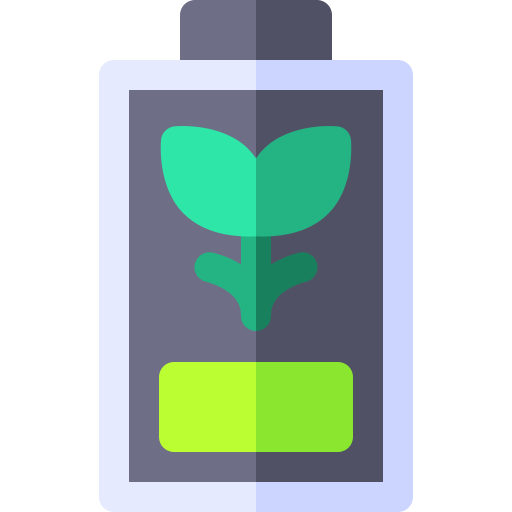 Öko-batterie Basic Rounded Flat icon