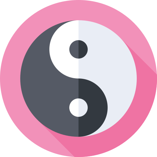 yin yang Flat Circular Flat ikona