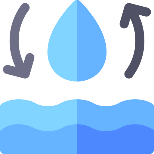 ciclo da água Basic Rounded Flat Ícone