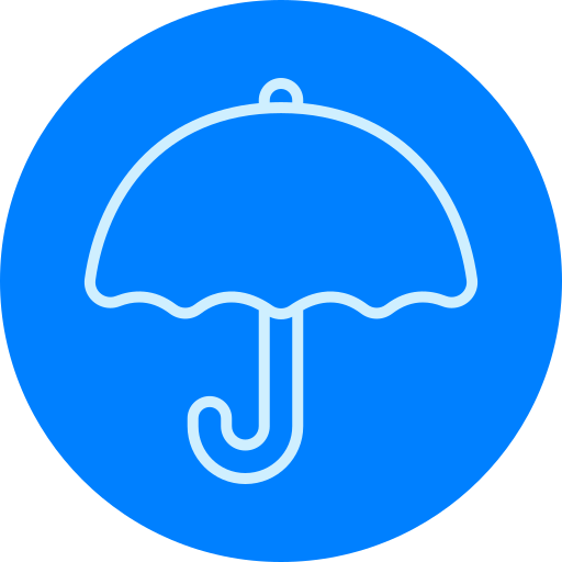 paraplu Generic color fill icoon