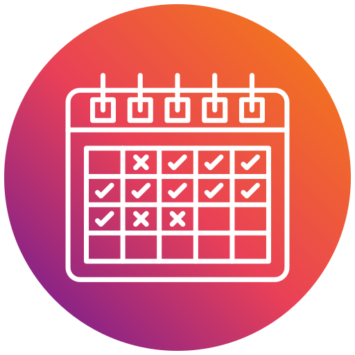 calendario Generic gradient fill icono