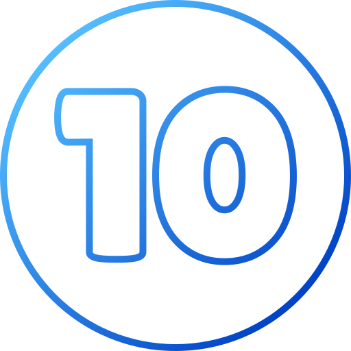 10 Generic gradient outline icoon