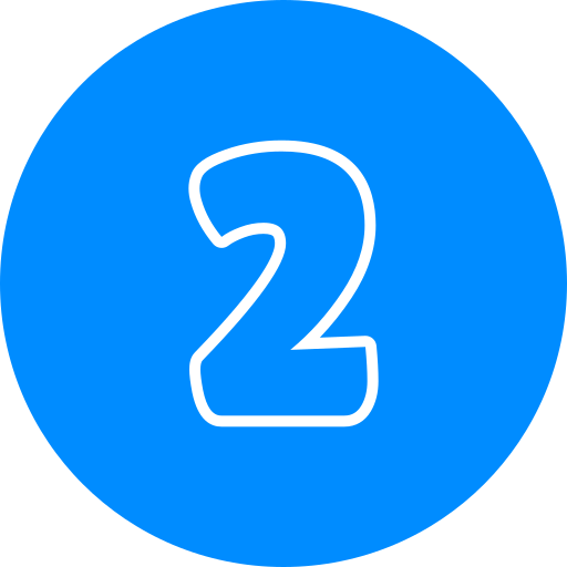 Number 2 Generic color fill icon