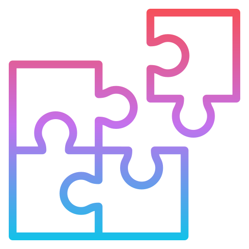 퍼즐 Generic gradient outline icon