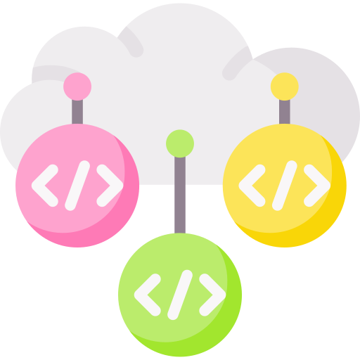 Cloud coding Special Flat icon
