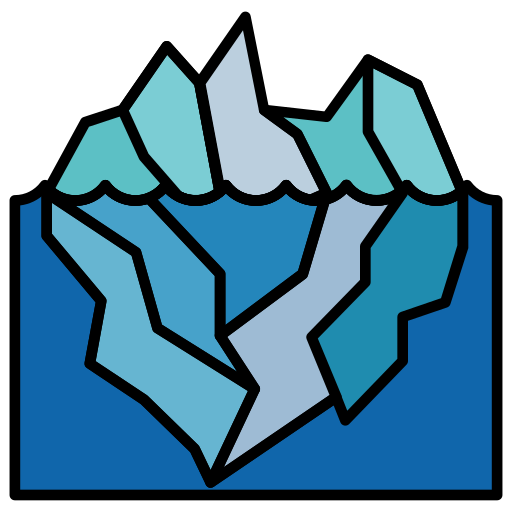 Iceberg Generic color lineal-color icon
