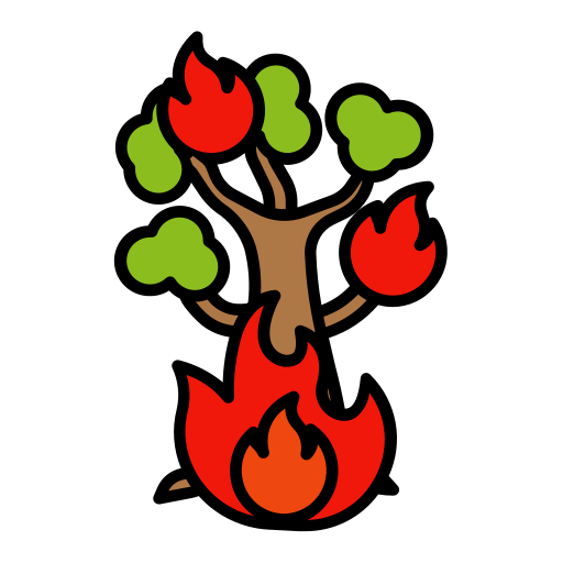 Лесной пожар Generic color lineal-color иконка