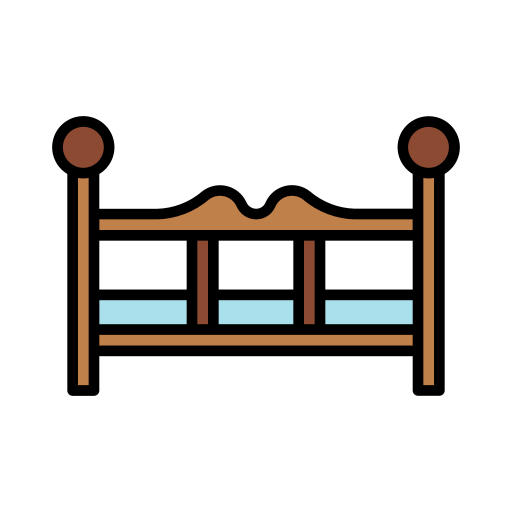 Łóżko składane Generic color lineal-color ikona