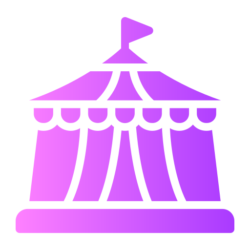 tenda da circo Generic gradient fill icona