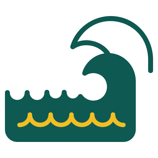 las olas del mar Generic color fill icono