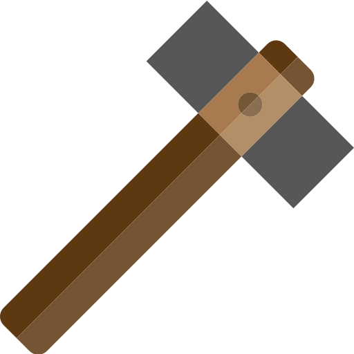 Dead blow hammer srip Flat icon