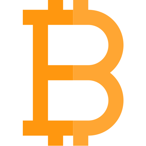 bitcoin-teken srip Flat icoon