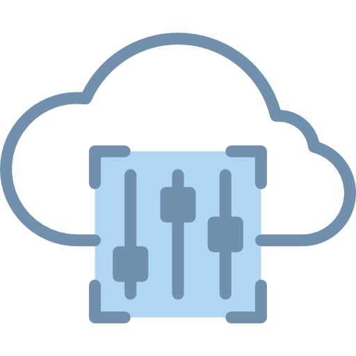 computing cloud Payungkead Blue icon
