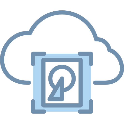 Computing cloud Payungkead Blue icon