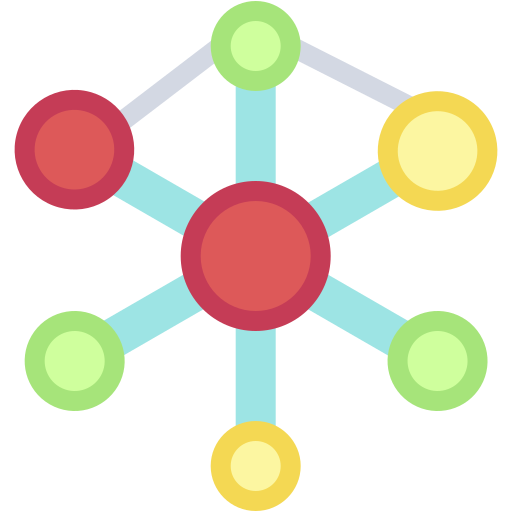 Molecule Generic color fill icon