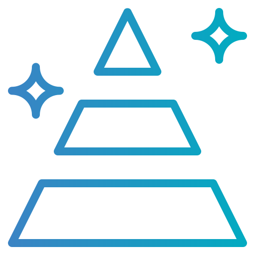 gráfico piramidal Generic gradient outline icono