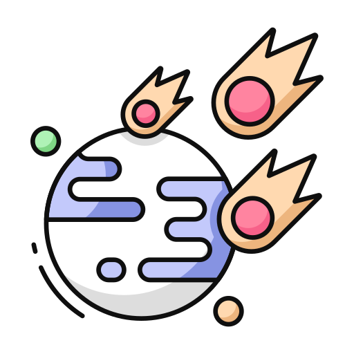 meteorit Generic color lineal-color icon