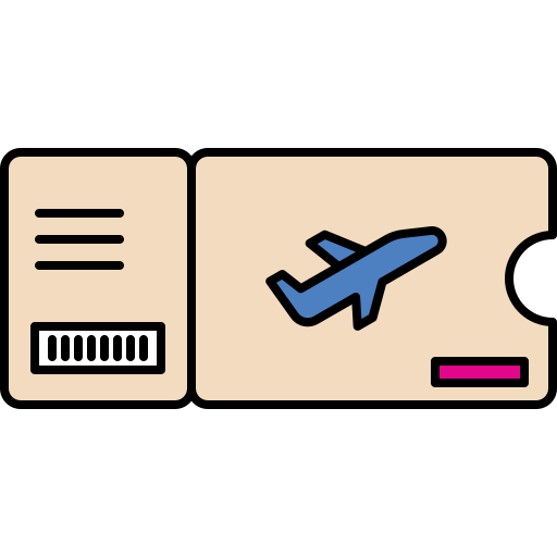 Airplane ticket Generic color lineal-color icon