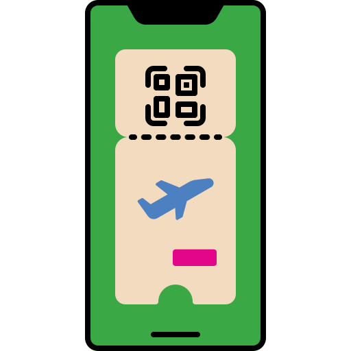 Airplane ticket Generic color fill icon