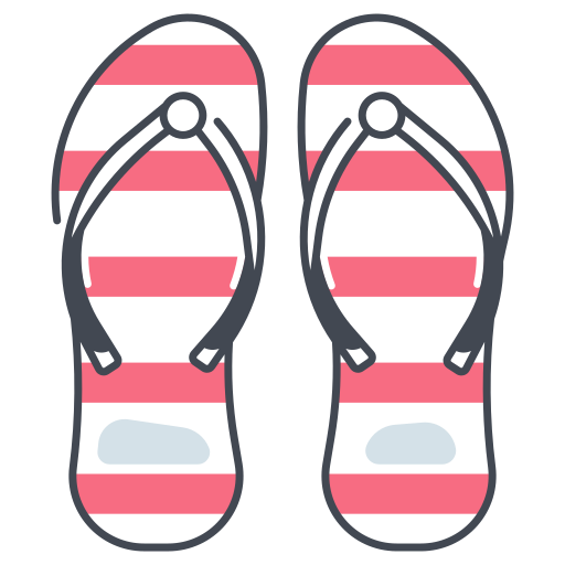 flip-flops Generic color lineal-color icon