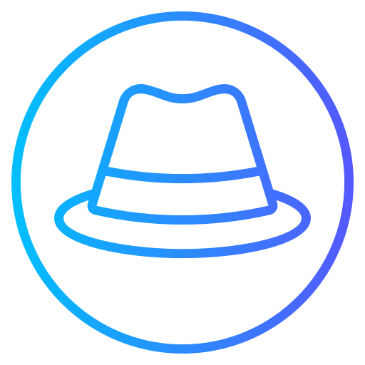 sombrero de fieltro Generic gradient outline icono