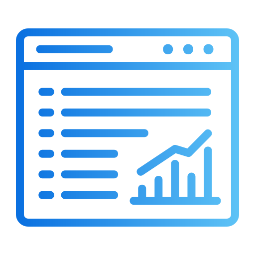 analisi web Generic gradient outline icona