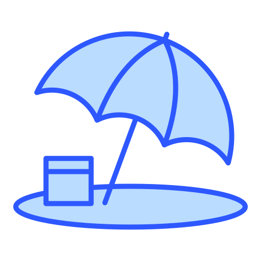 пляжный зонт Generic color lineal-color иконка