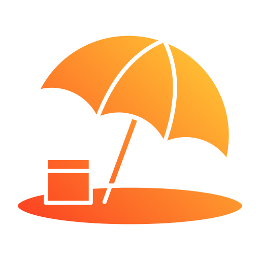 parasol plażowy Generic gradient fill ikona