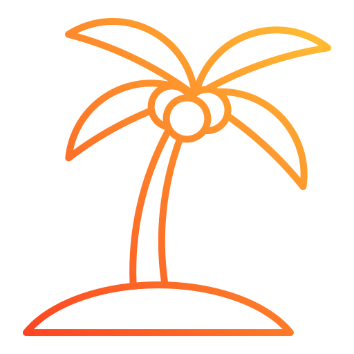 Кокосовая пальма Generic gradient outline иконка