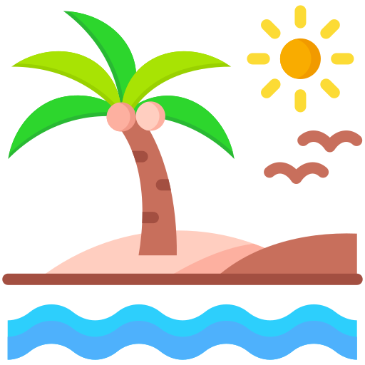spiaggia Generic color fill icona