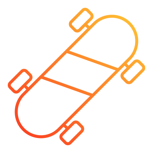 Скейтборд Generic gradient outline иконка