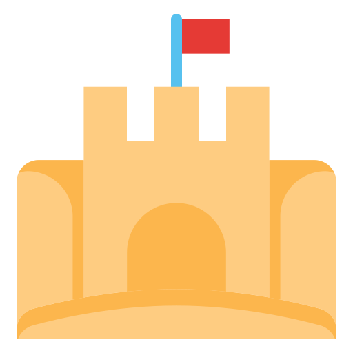 castello di sabbia Generic color fill icona