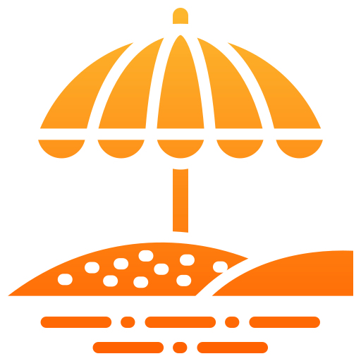 пляжный зонт Generic gradient fill иконка